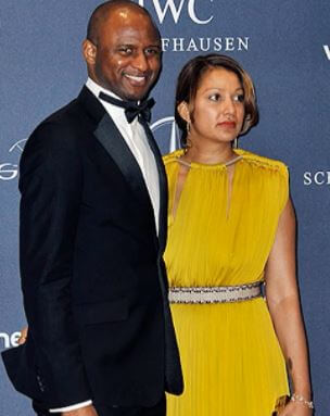 Cheryl Plaza Vieira with her husband Patrick Vieira in an event.